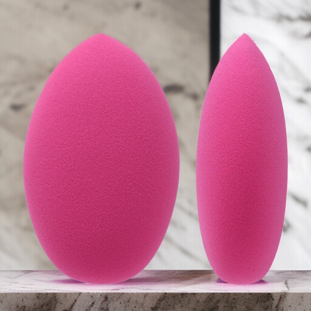 細かい部分まで仕上げられる円錐型メイクパフ