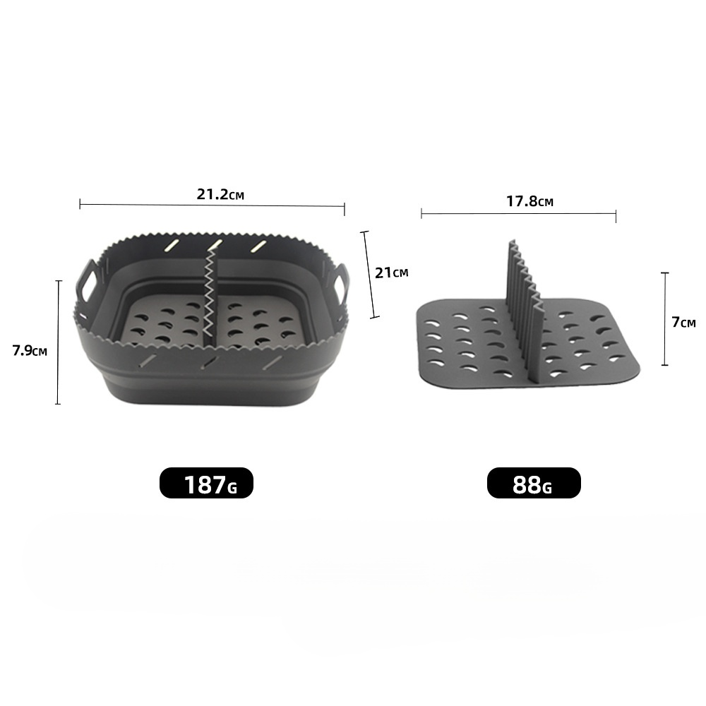 方形可折疊矽膠空氣炸鍋墊