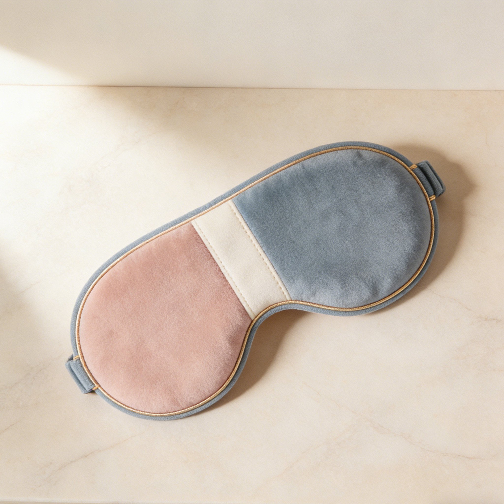 目元に装着したリラックススチームアイマスク