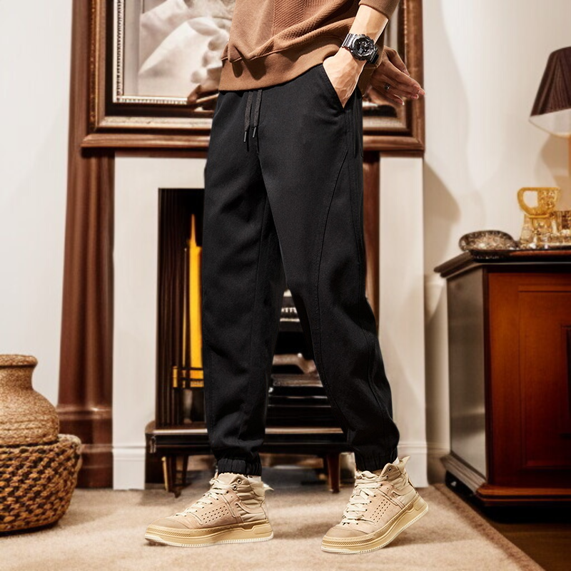 メンズハーランパンツルーズビッグヤードワークウェアパンツ拘束足カジュアルパンツ若者スポーツハーランパンツ