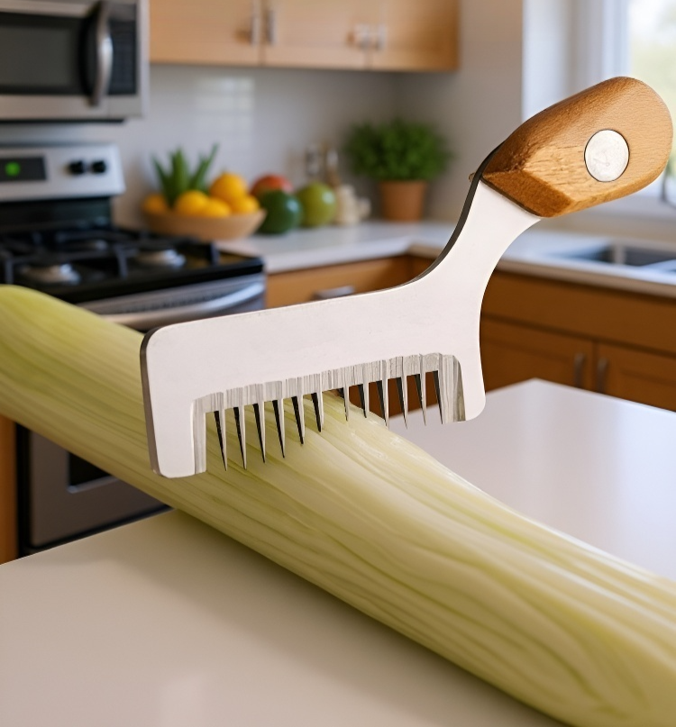 Easy to clean stainless steel scallion slicer