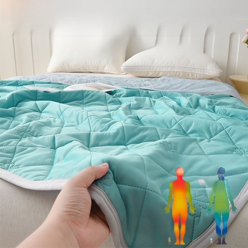 Colcha de Verano Refrescante de Seda Tipo Helado, Apta para Bebés y Madres