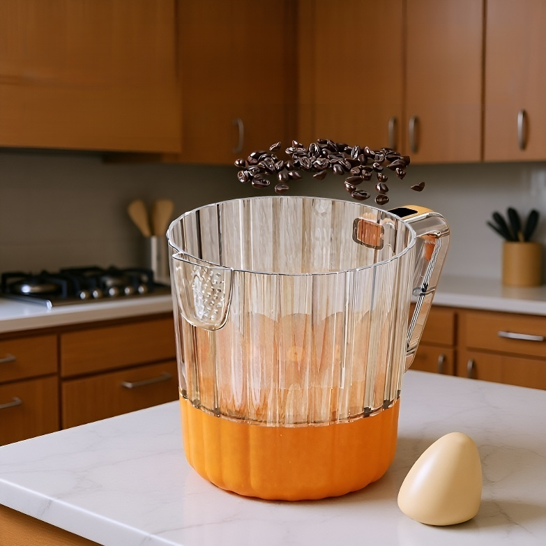 Batidor de huevos manual con vaso de pico de águila, material alimenticio, batido automático