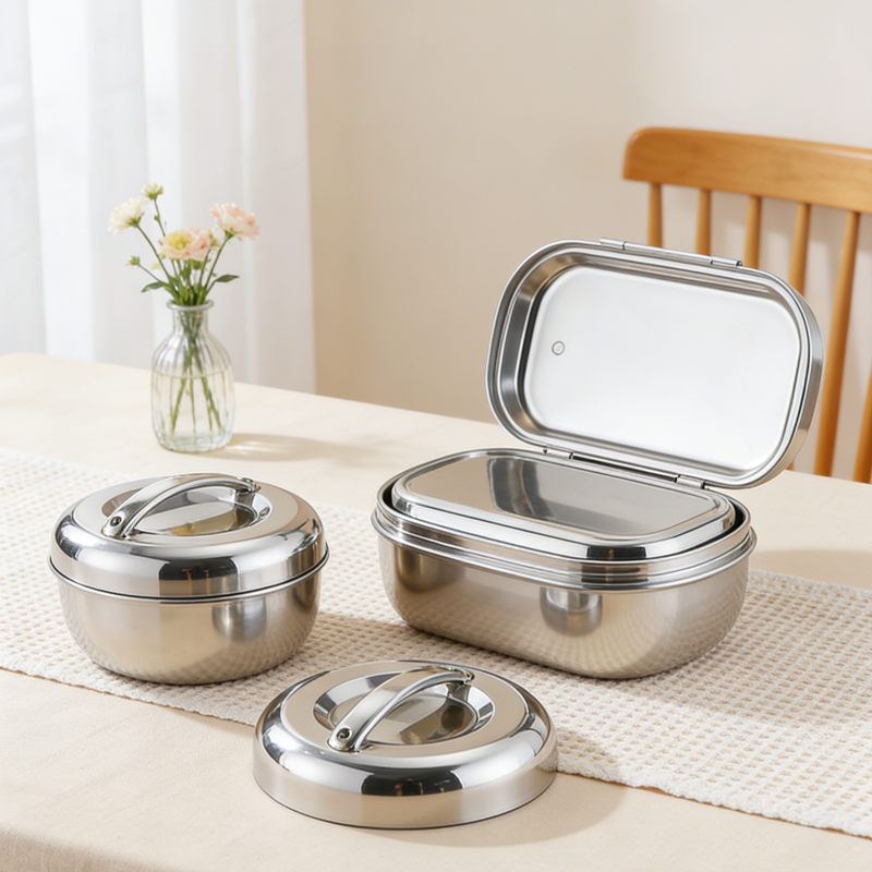 學生用不鏽鋼保溫午餐便當盒 可定制圖案 蘋果造型便當盒