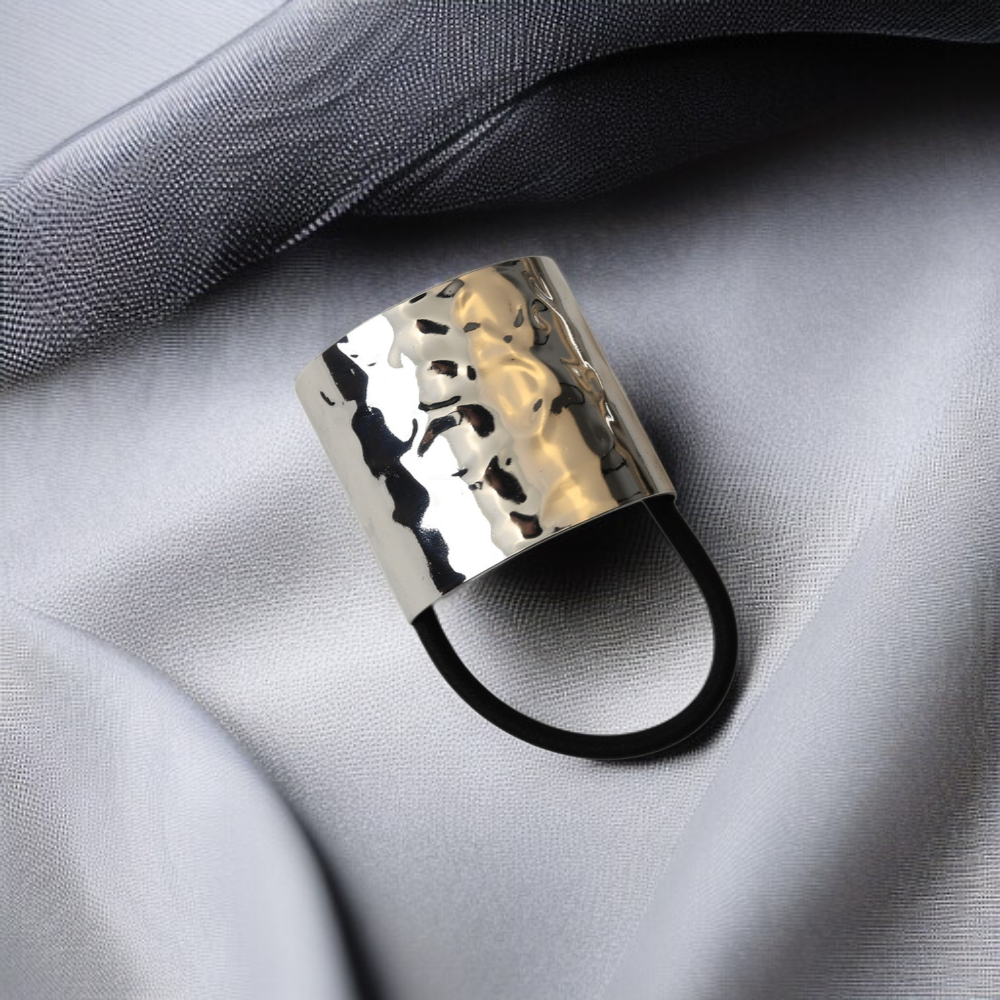 溶岩型の金属製ヘアクリップ