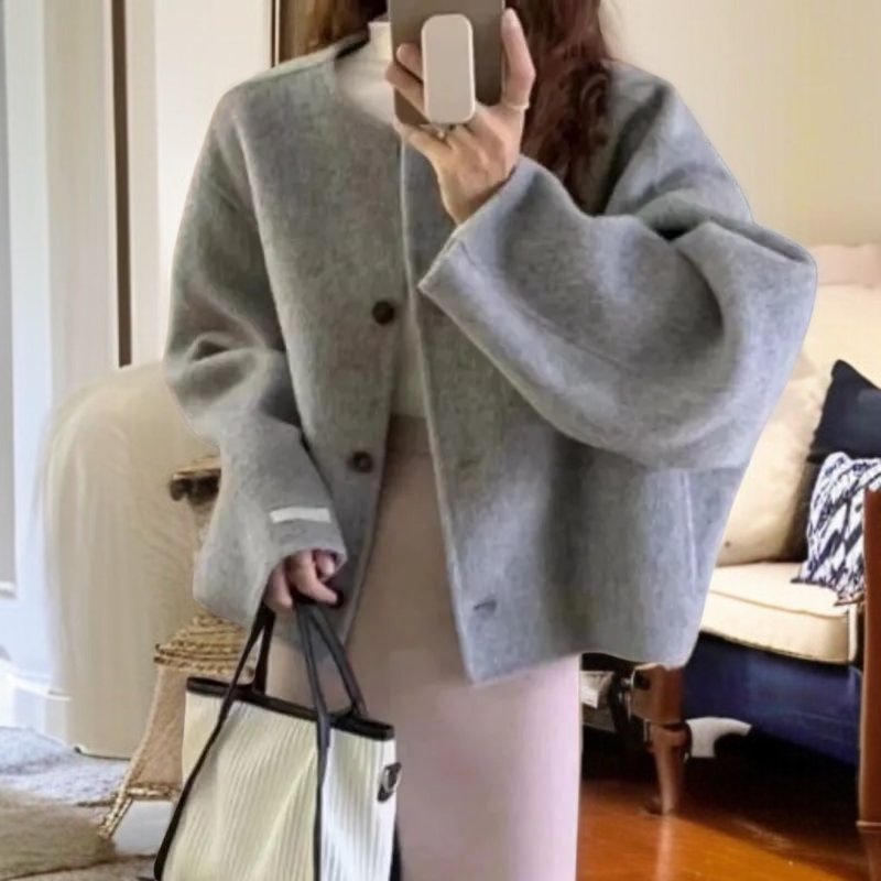 샤오샹 스타일 모직 코트 디테일