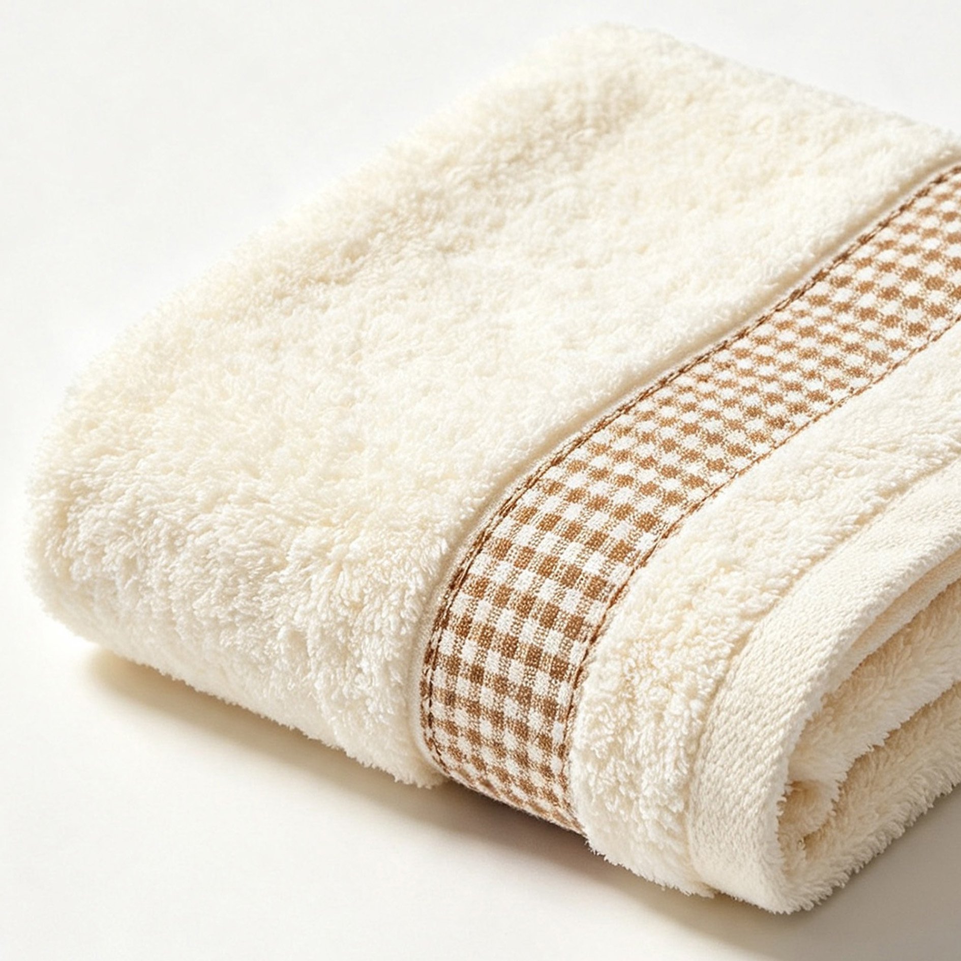 Close-up of soft and plush coral fleece towel texture