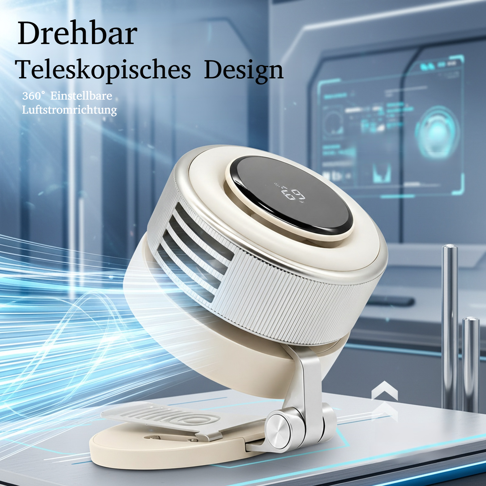 Bladeless Handventilator mit Magnetfunktion