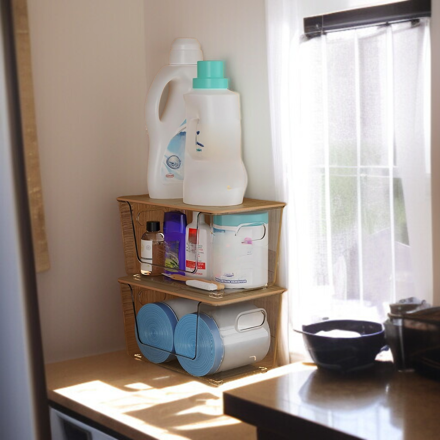 가정용 정리함으로 사용된 모습