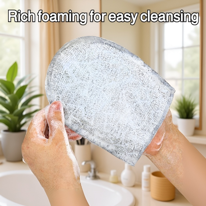 Double-sided Oil-repellent Silver Fiber Glove Cleaning Cloth