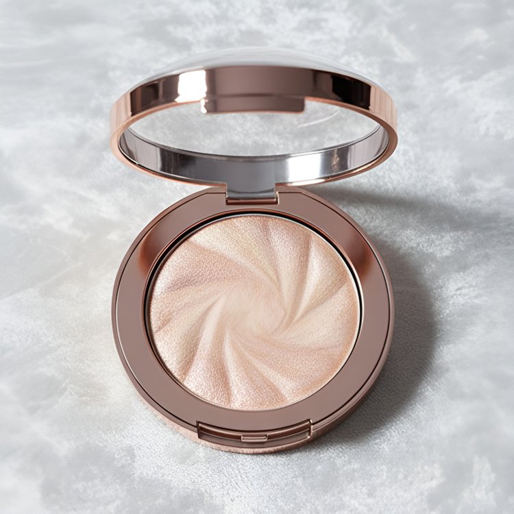 로즈 골드 컬러의 하이라이트 텍스처