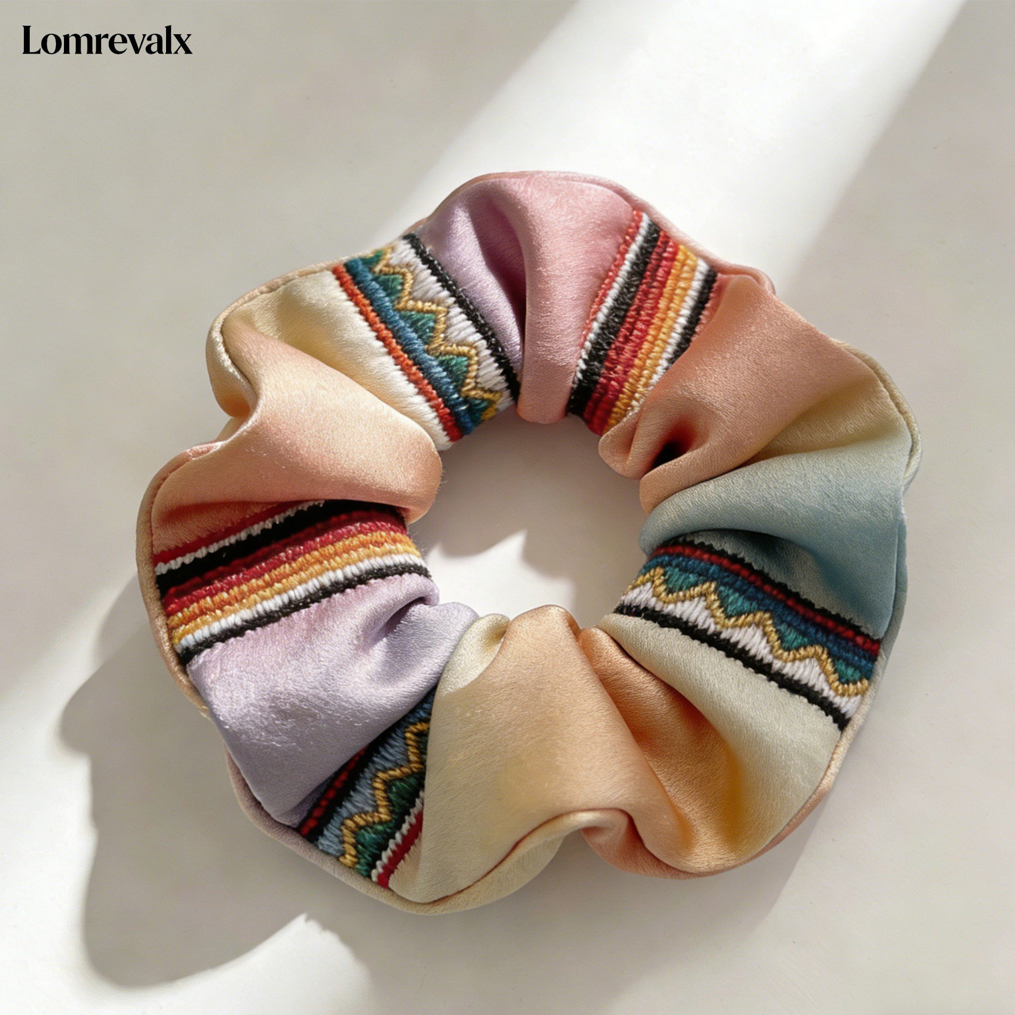 Coletero artesanal de tela bordada