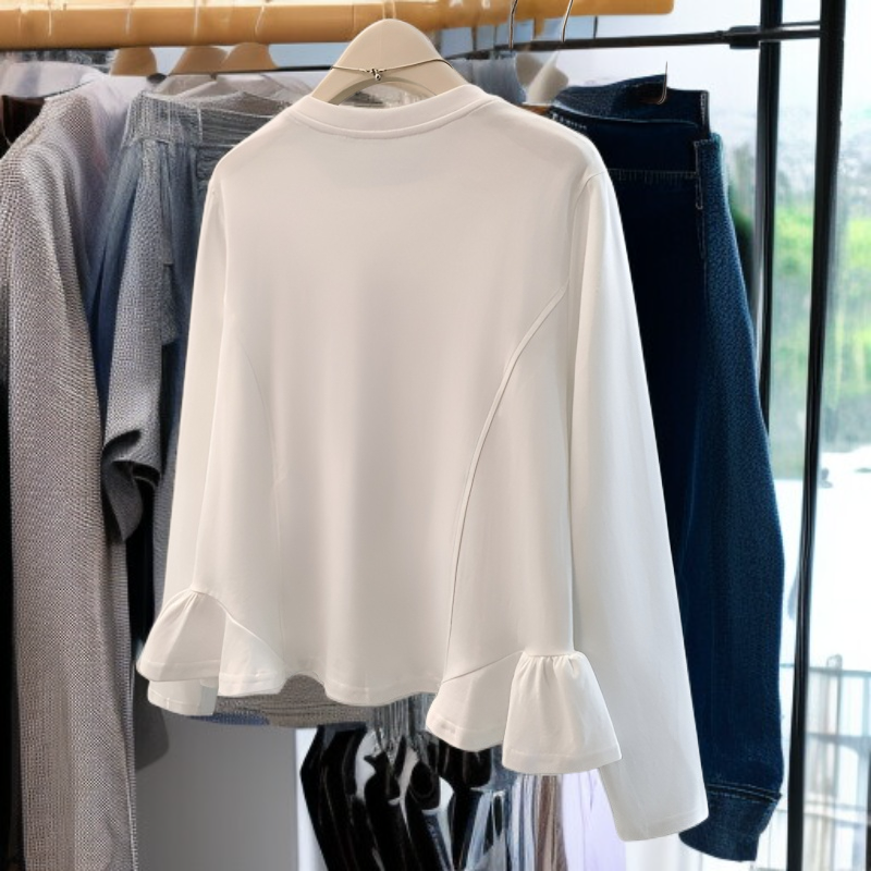 プリンセス風フリル長袖Tシャツ