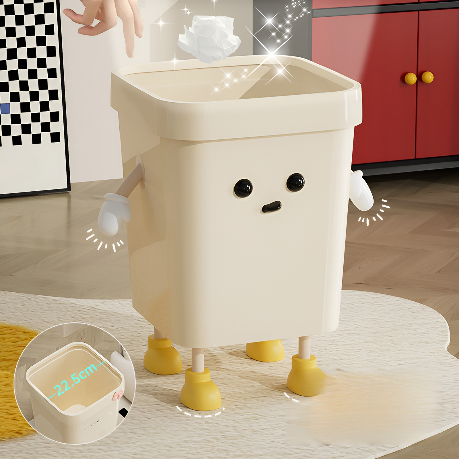 High-end decorative trash bin for public spaces