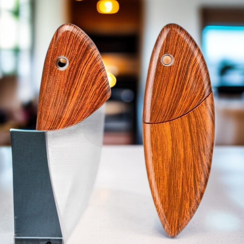 Przenośny nóż ze stali nierdzewnej z osłoną na ostrze, nóż do paczek i kuchni