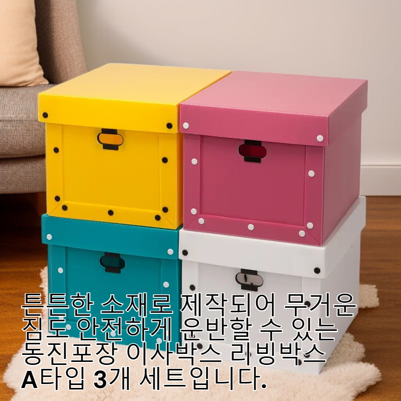 동진포장 이사박스 리빙박스 A타입 3개