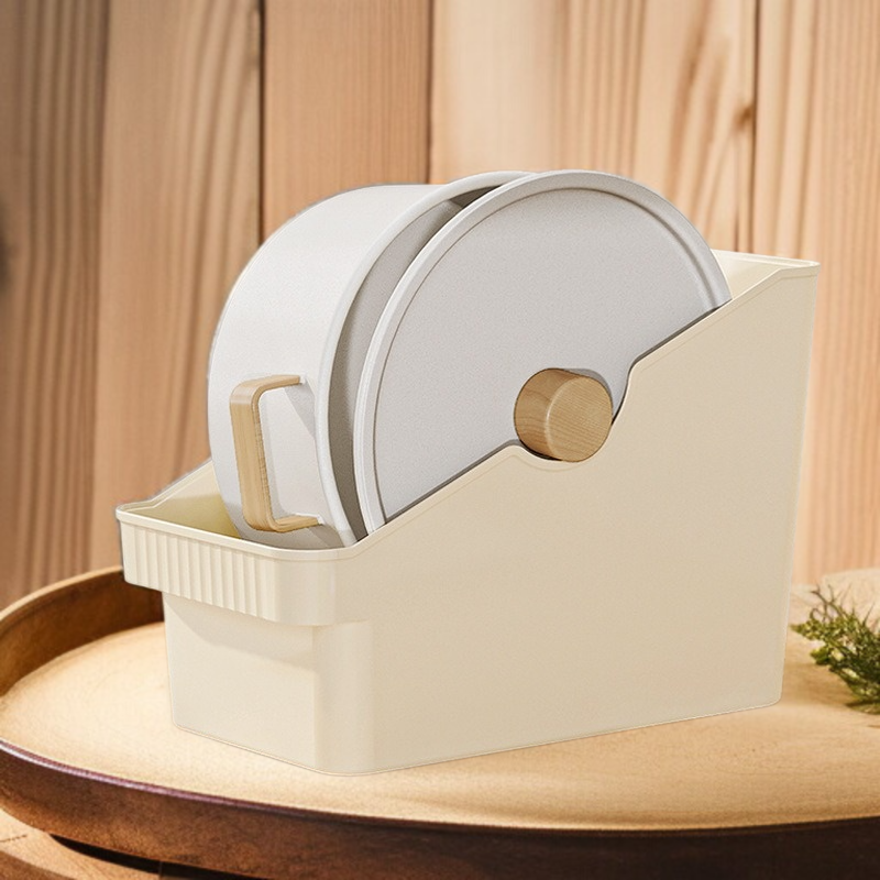 주방 다용도 수납 선반 플라스틱 수납 케이스 냄비 칼 수납 간장병 병