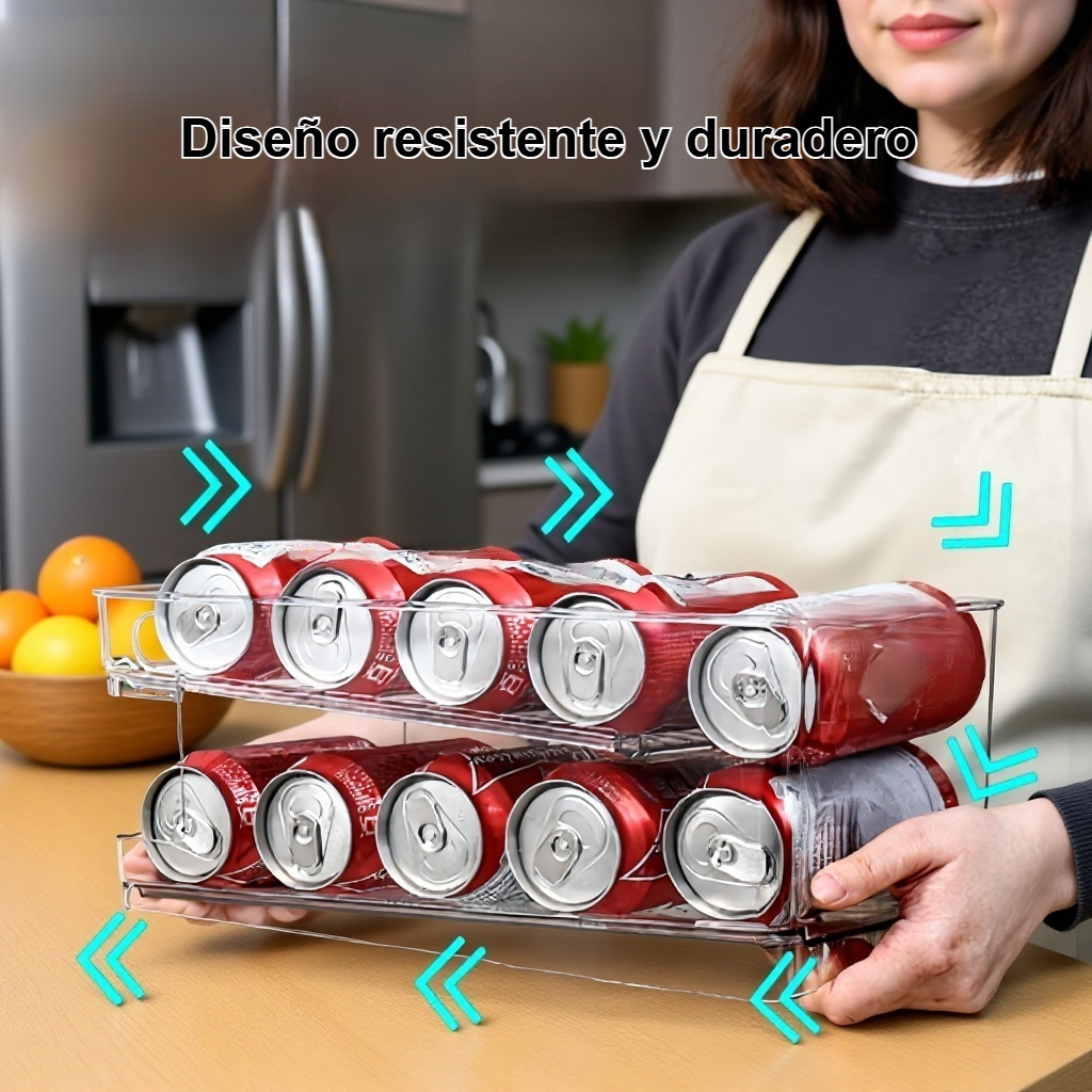 Estante de almacenamiento de latas de aluminio