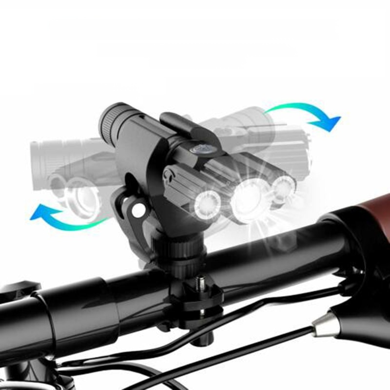 Outdoor waterproof three-head flashlight