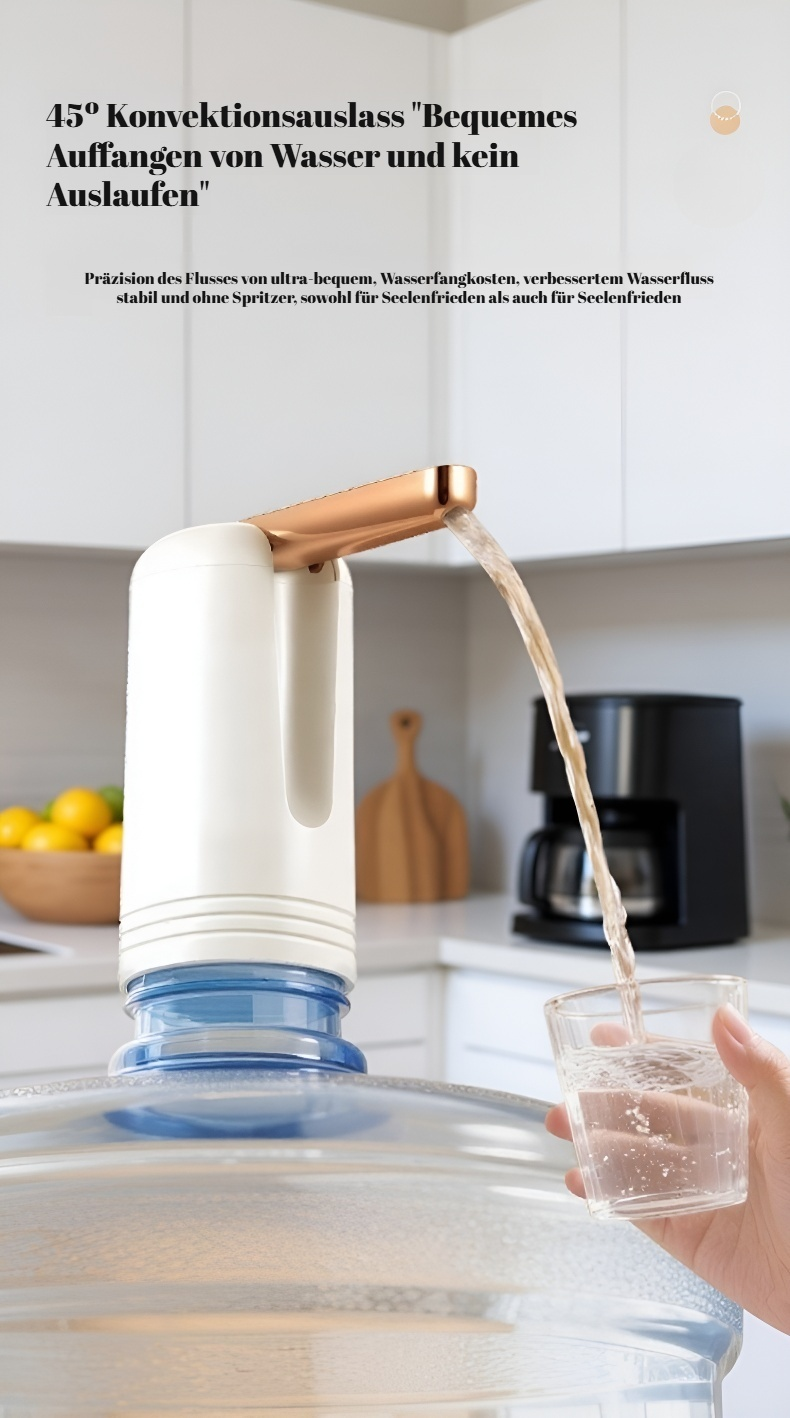 Familie nutzt das Wasserentnahmegerät in der Küche