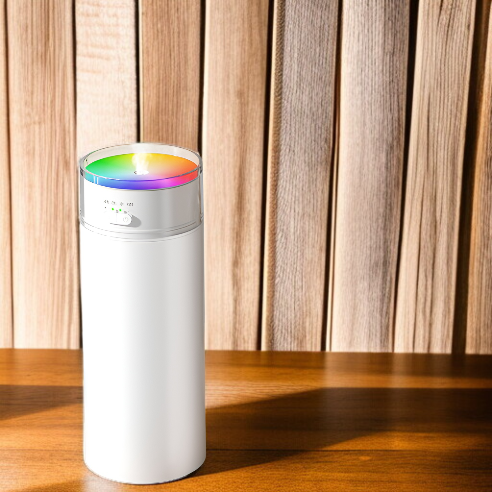 加湿器 卓上 小型 500ml大容量 アロマ対応 1800mAh大容量バッテリー ナノミスト加湿器 7色LEDライト付き 静音操作で空気燃焼防止 自動停止機能 お手入れ簡単 省エネ 乾燥/花粉症対策 