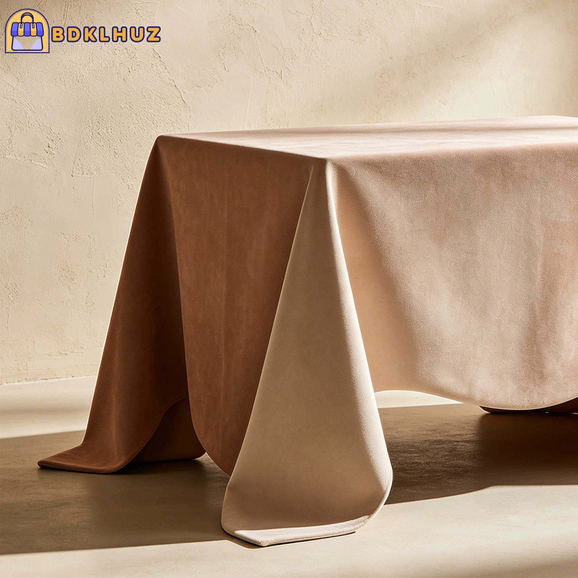Elegant white tablecloth set of 2 on dining table