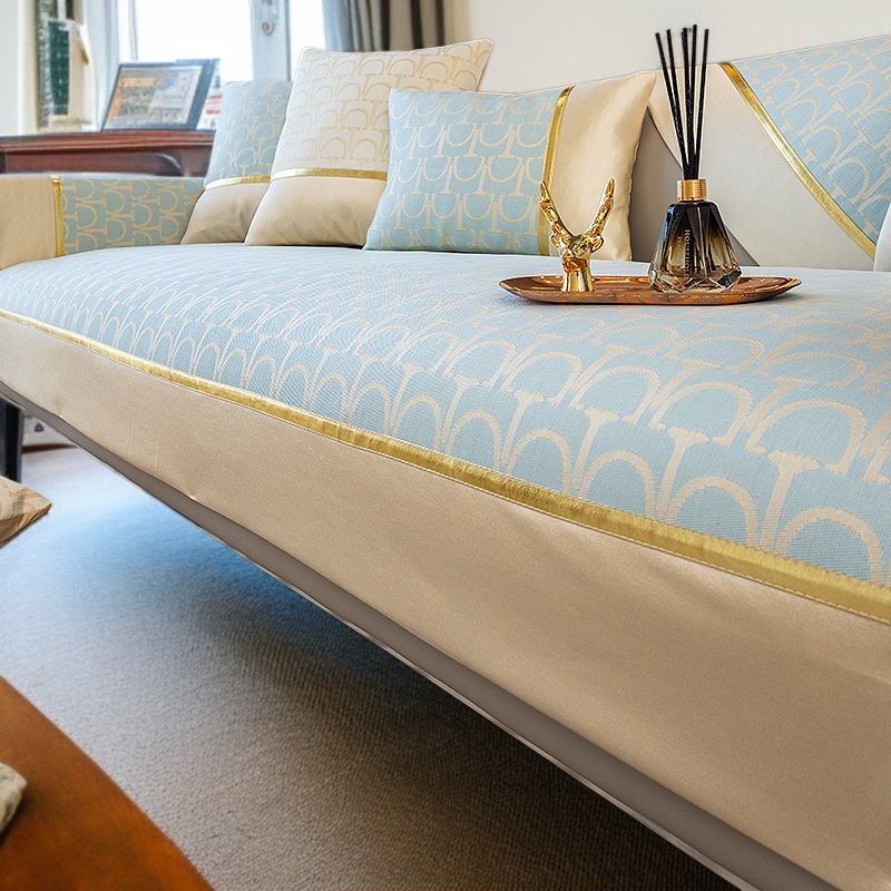 여름 소파 매트 아이스 쿨링 럭셔리 미끄럼 방지 방석 돗자리 매트 소파 커버 여름 럭셔리 쿨링 소파 매트