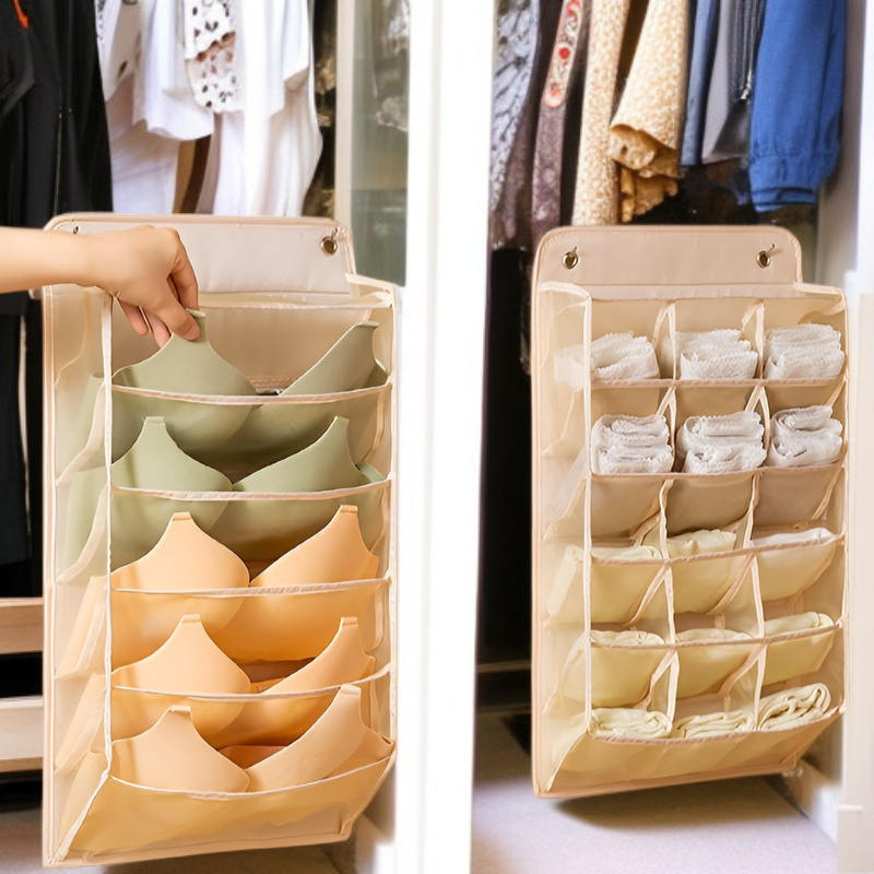下着収納吊り下げバッグドア背面壁掛け寮ワードローブブラジャー下着靴下収納バッグボックスラックアーティファクトホーム