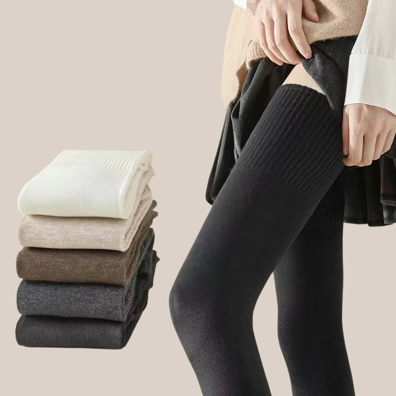 Medias sobre la rodilla de compresión ligera, talla grande, efecto adelgazante