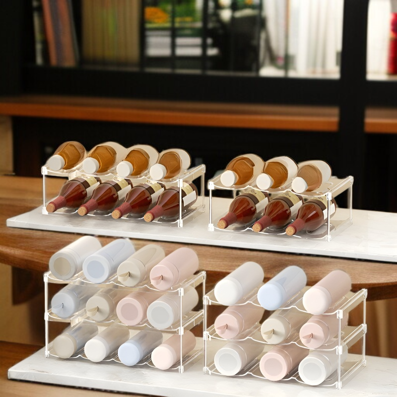 魔法瓶カップラック透明家庭用ウォーターカップ収納ラックリビングルームデスクトップ多層スタッキングカップ収納ラック