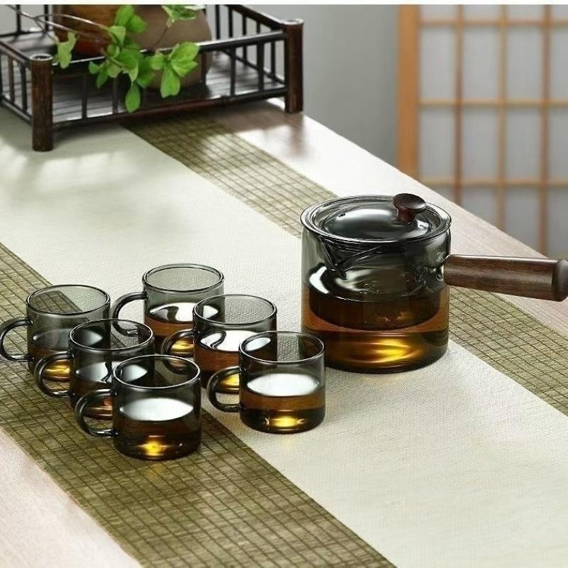 家用單壺沸水玻璃茶具