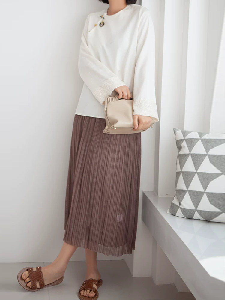 NEW！軽やかプリーツメッシュスカート