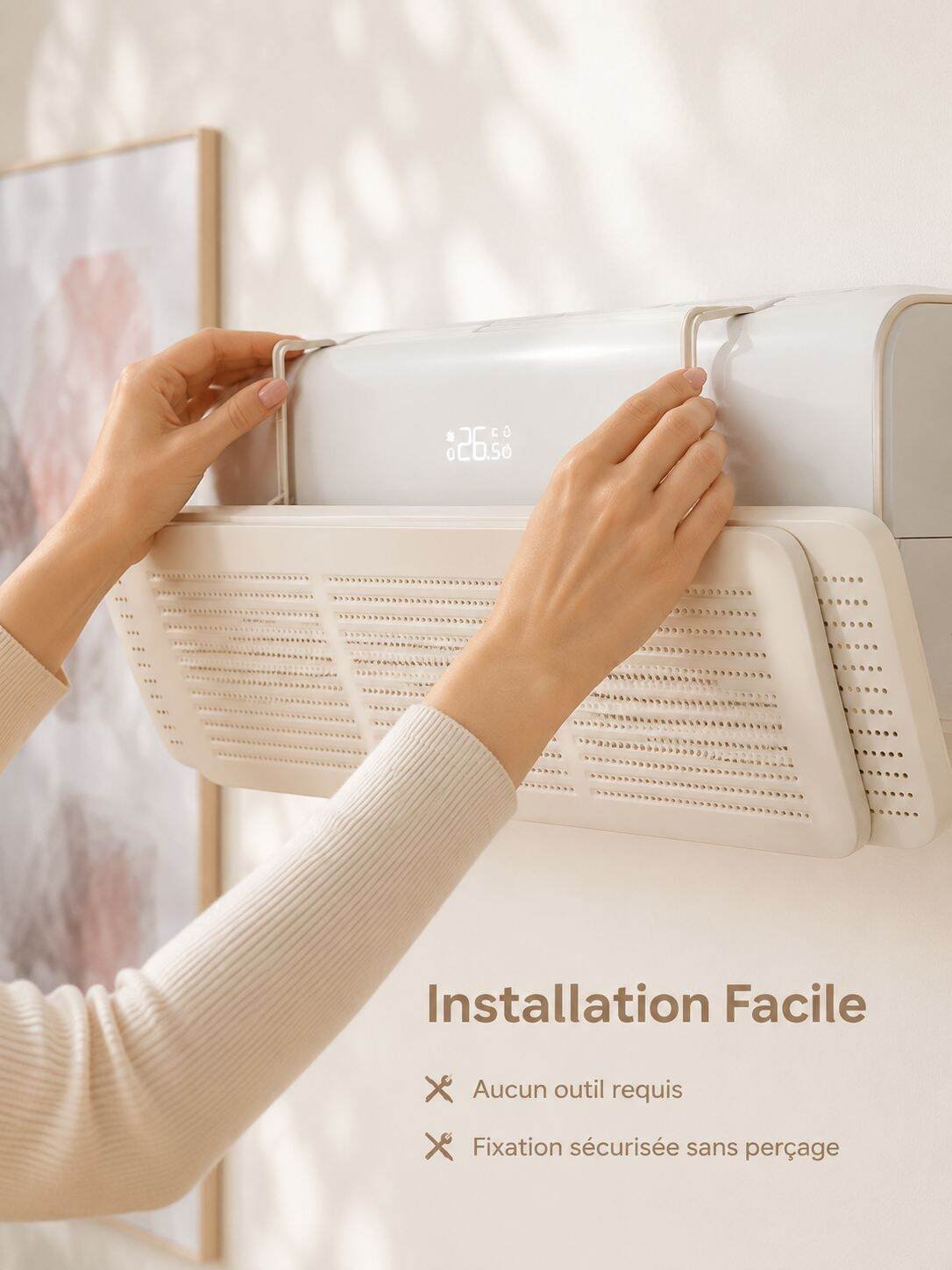 Déflecteur d'air de climatisation anti-souffle direct, protection santé, direction réglable