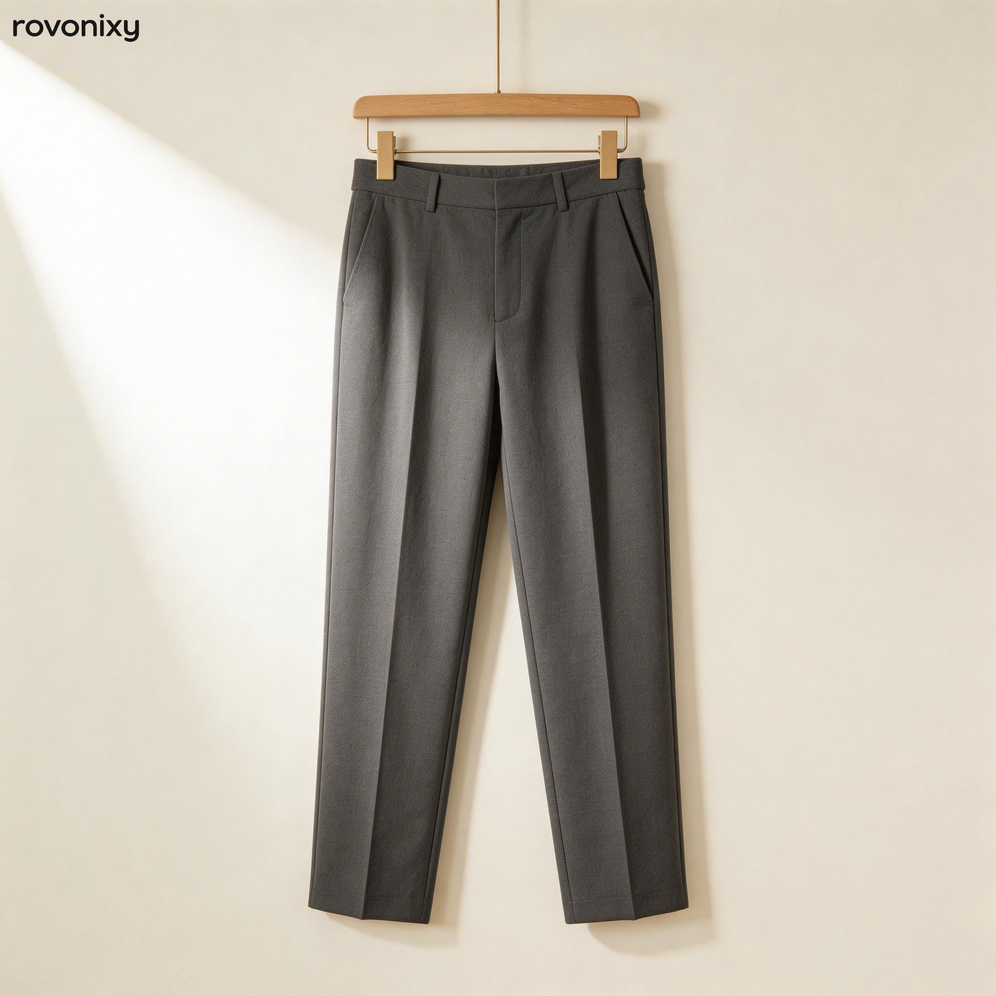 กางเกงสแล็คเอวสูงทรงเข้ารูป