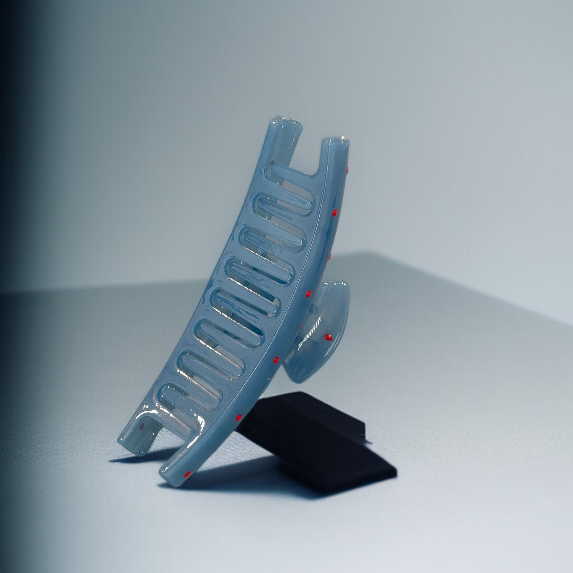 百搭黑色波點髮夾高質感近拍