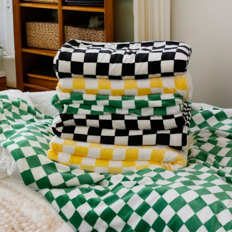 체커보드 블랭킷 소파 이불 특대형 무릎 담요