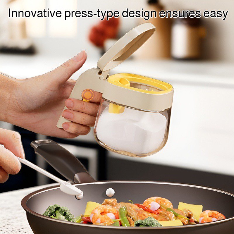 Press-type chicken bouillon seasoning can