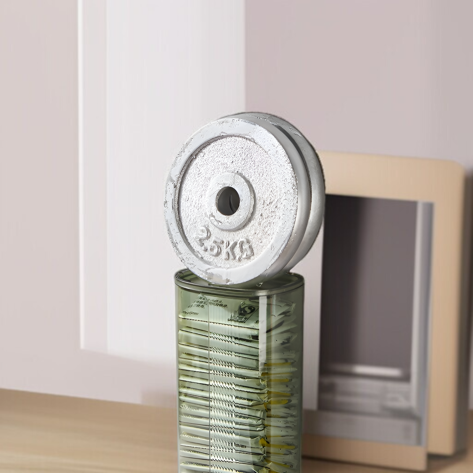 高級な壁掛け式ゴミ袋収納ボックス、透明な下着と靴下オーガナイザー、穴あけ不要。