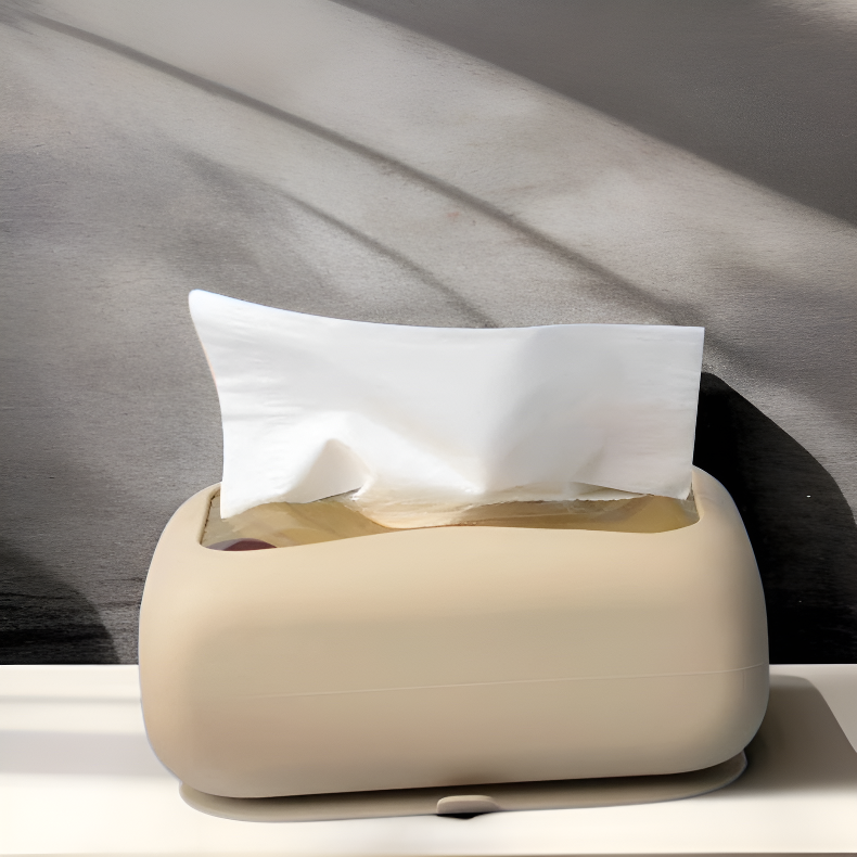 家庭用吸着式ティッシュボックス 車載・トイレ用シリコン収納ティッシュケース