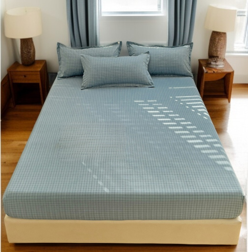 친환경 소재로 제작된 침구 세트 디테일