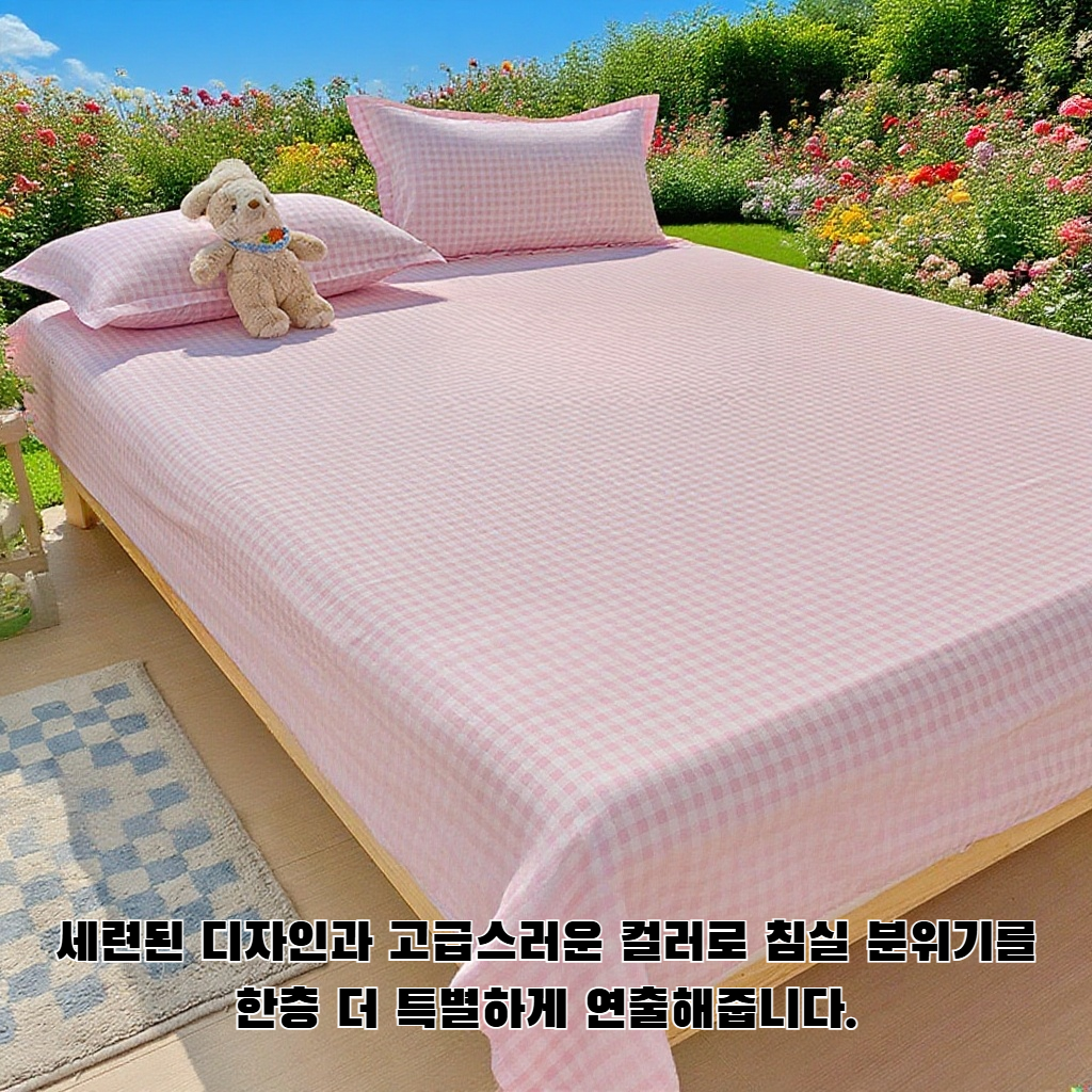 피부 친화적인 3피스 시트 침구 세트