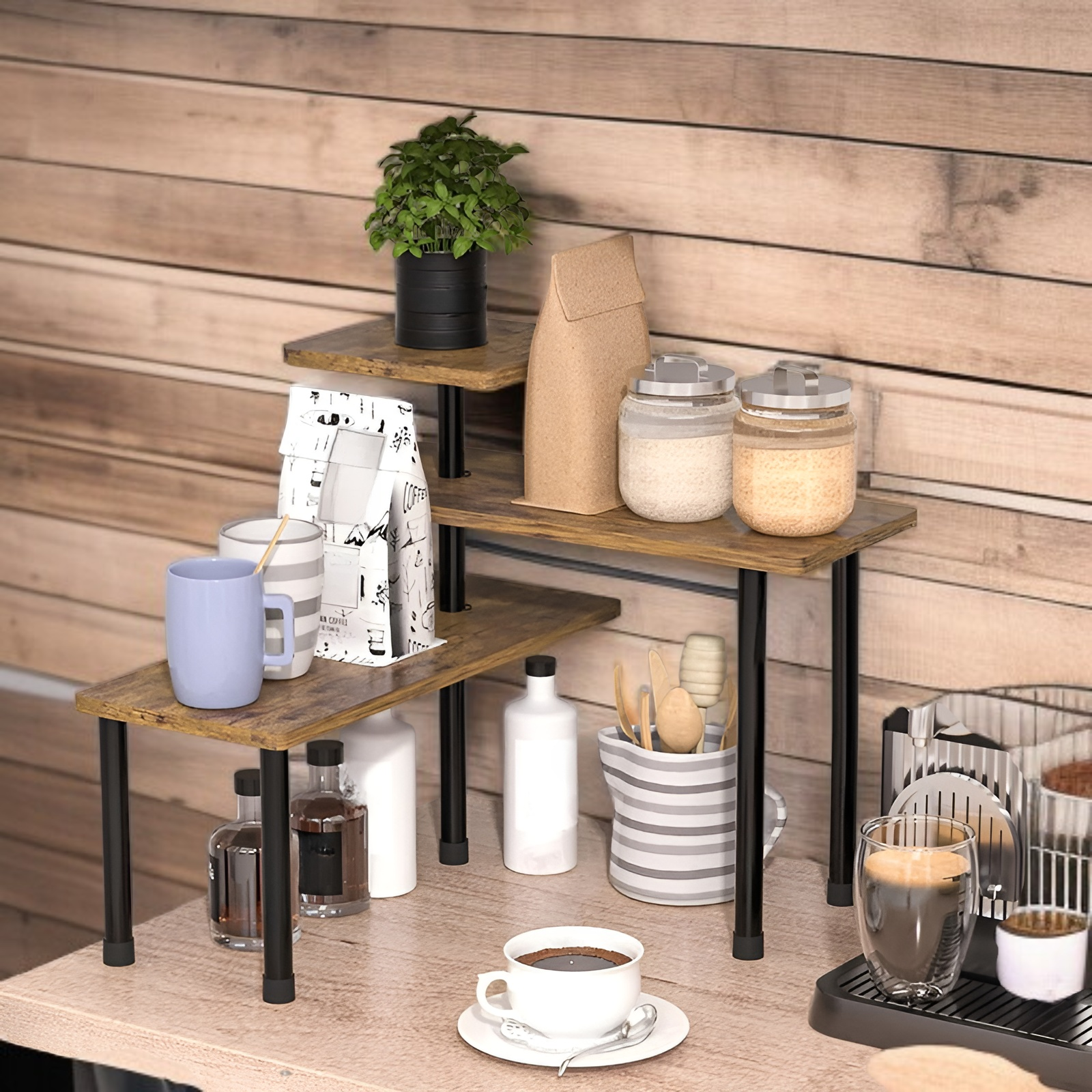 キッチンテーブルコーナー多層ラック