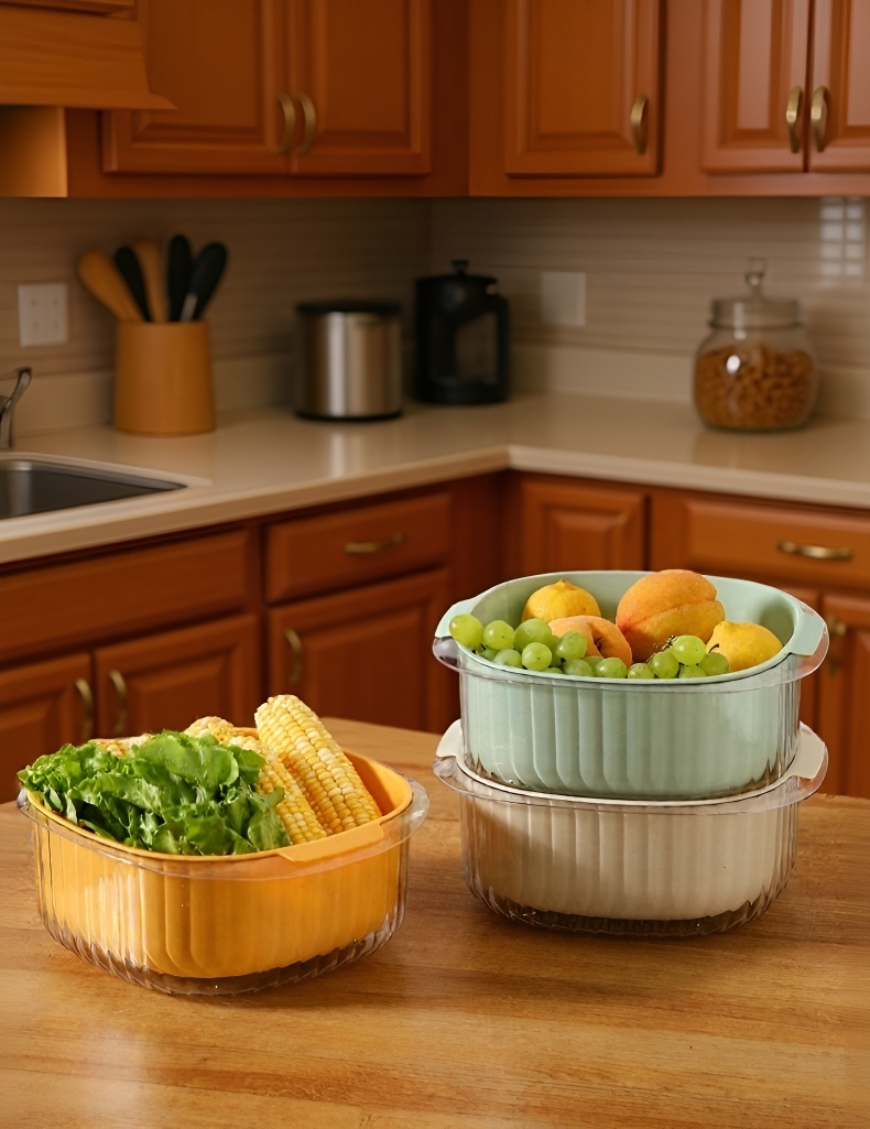 Accesorio de cocina para lavar y escurrir verduras