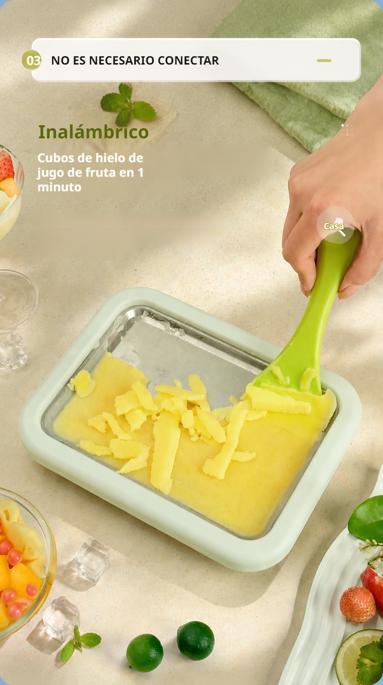 Fabricadora de helados en casa sin electricidad