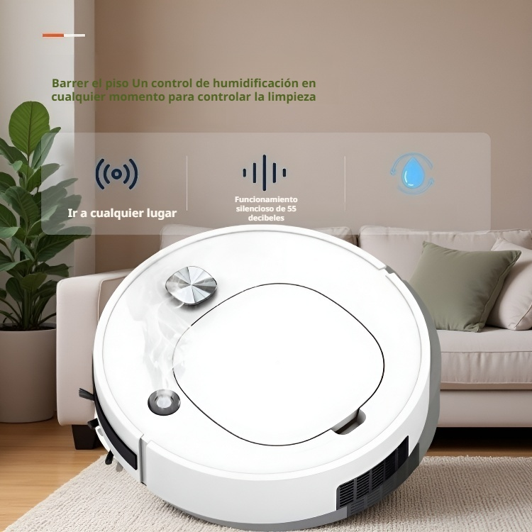 Robot de limpieza inteligente 4 en 1 con aspirado, fregado, humidificación y carga automática