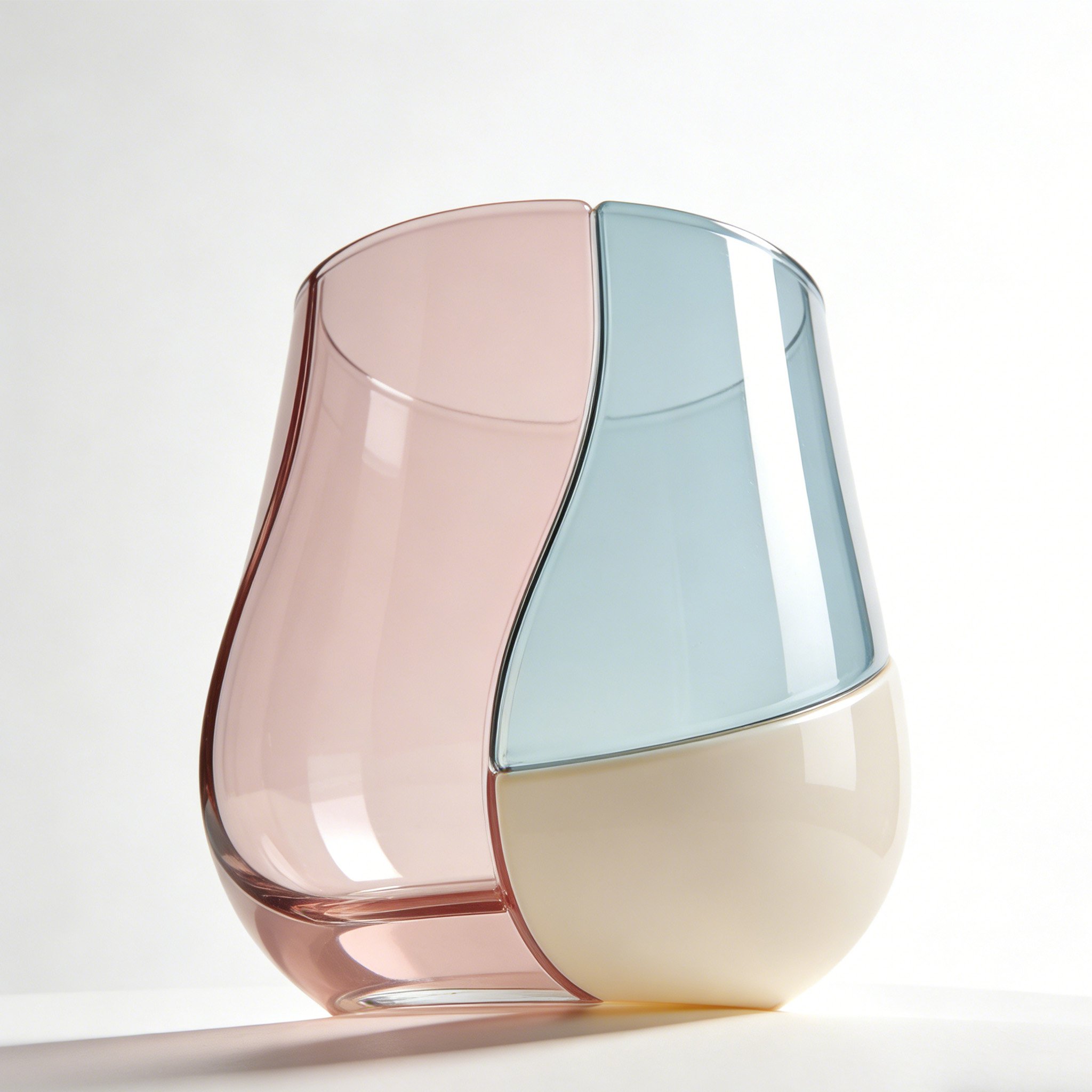 Close-up of clear glass water cups for daily use