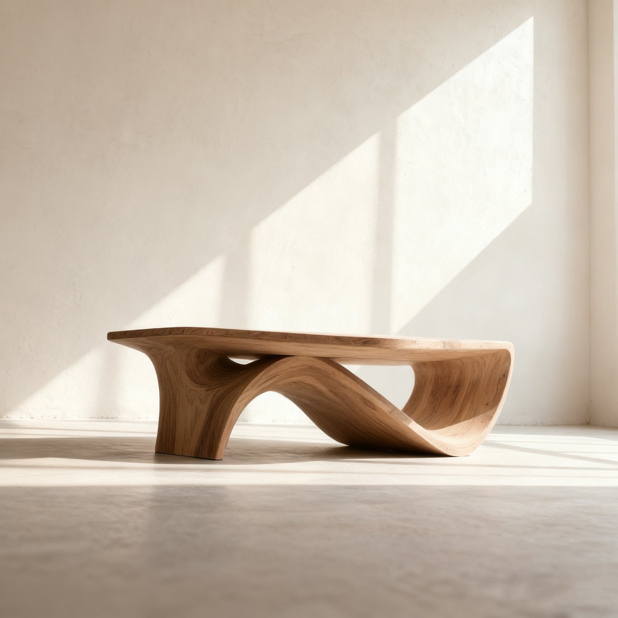 Masivní dřevěný stůl do jídelny v moderním interiéru