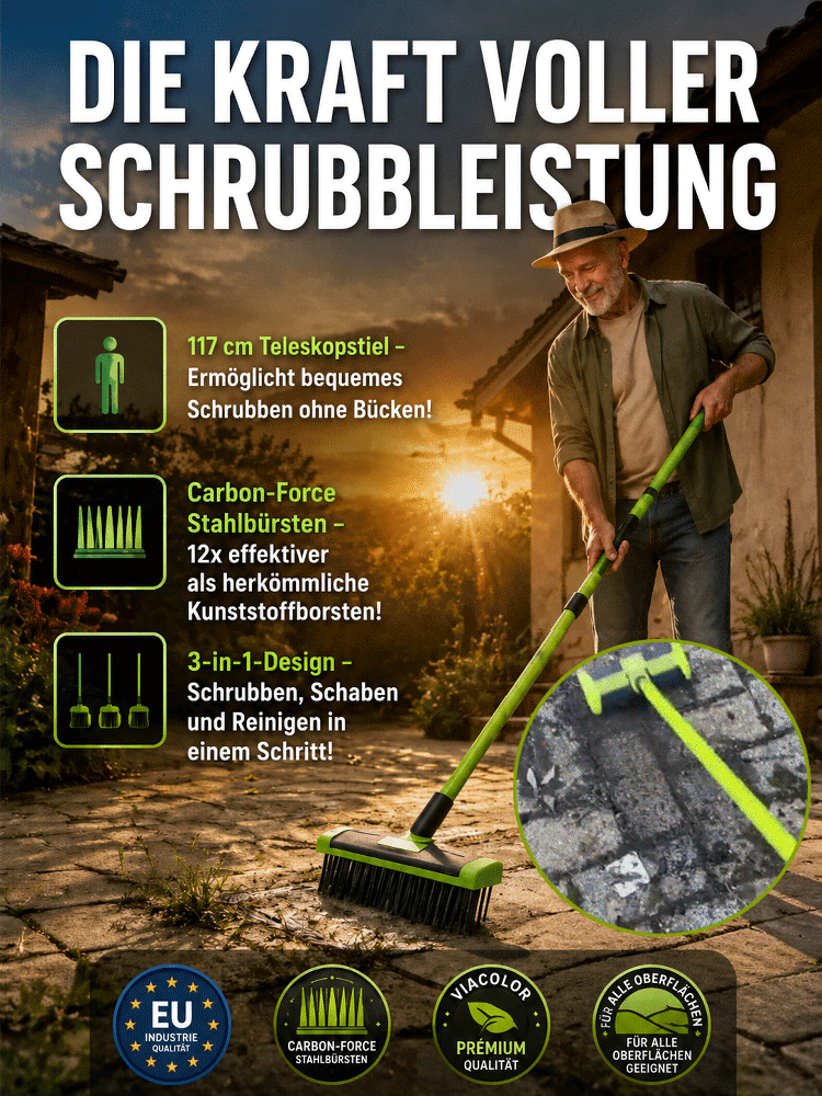 3-in-1 Unkraut-Stahlbürste