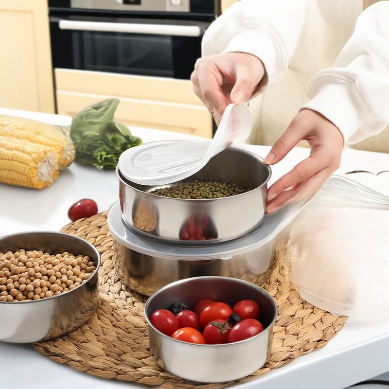 스테인리스 식품 보관 용기 세트 (5개입)