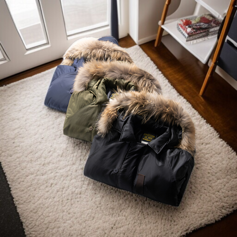 防寒N-2Bジャケット 防水加工 フード脱着式 冬用綿入りアウター